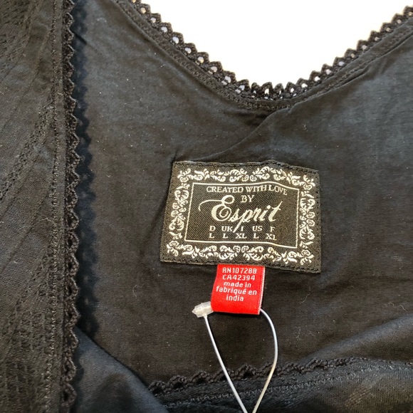 ESPRIT Black V-Neck Sleeveless Shirt - Picture 5 of 7